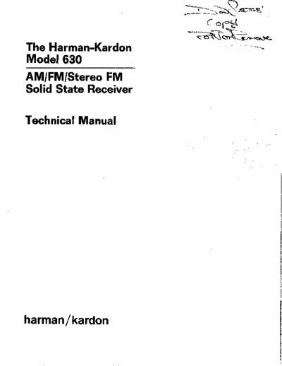 H/K hk630 sm service manual